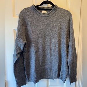 JCrew Gray Merino Wool Blend Crewneck Sweater